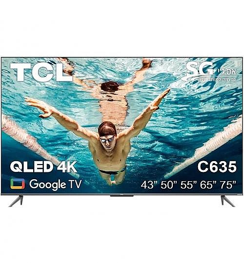 �������� 50 4K QLED GOOGLE TV �� ����� ��� ���� ����� TCL ��� 50C635