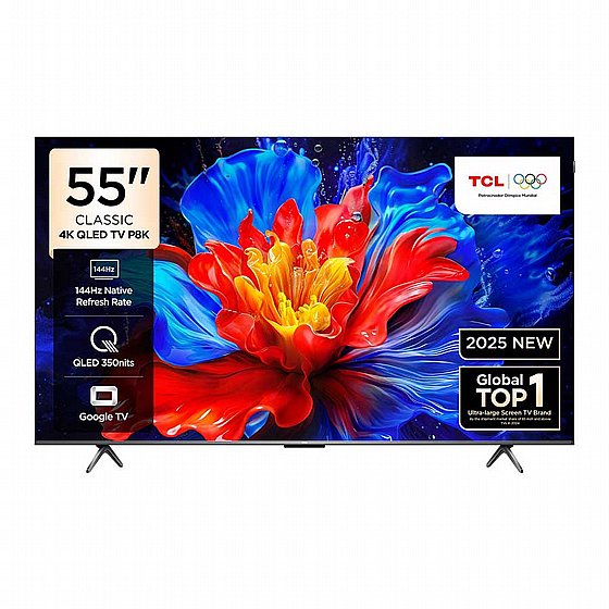 55P8K - TCL 55" QD UHD 144 Native QLED Google TV P8