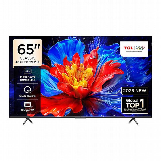65P8K - TCL 65" QD UHD 144 Native QLED Google TV P8
