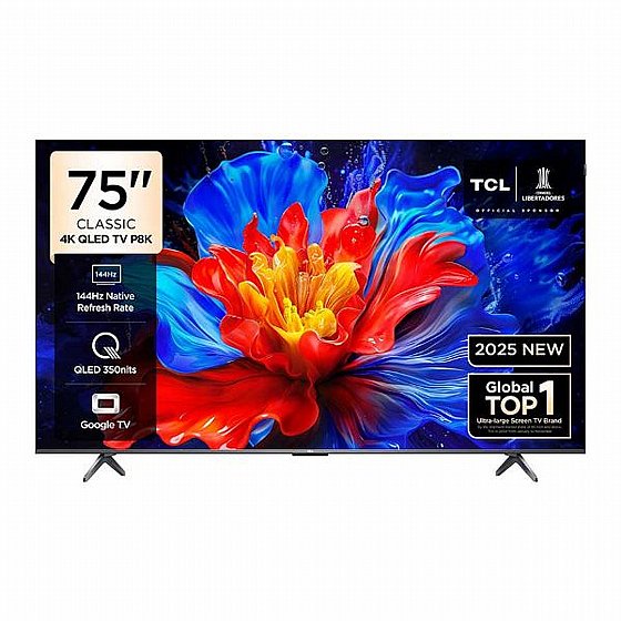 75P8K - TCL 75" QD UHD 144 Native QLED Google TV P8