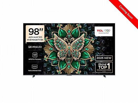 98C6K - TCL 98" Mini UHD QD-Mini Led Google TVUp to 500 Local Dimming Zones HDR 1000nit Brightness MEMC 120Hz, VRR(48-288Hz) C6������ ������ ����� ����� |���� ���� ������ VIP|���� ��� |����� ����